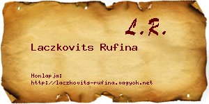 Laczkovits Rufina névjegykártya